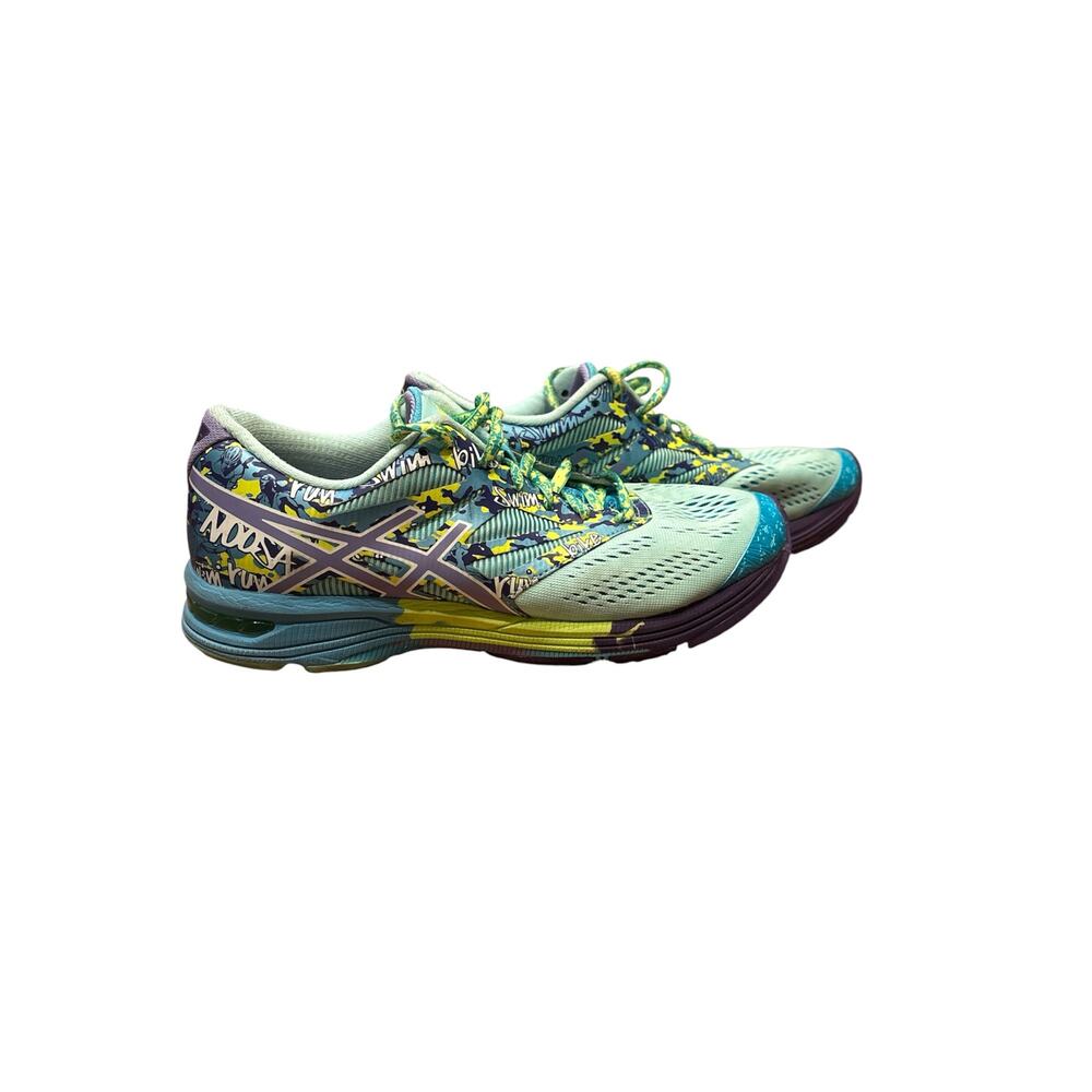 ASICS gel noosa tri 10 women’s size 7 running shoes blue purple green yellow